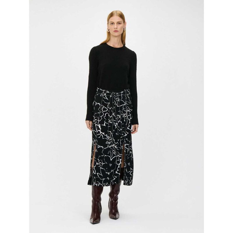Veronika Maine Monochrome Blooms Maxi Skirt image number 3